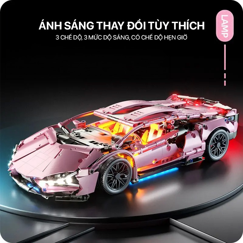 Mô hình lắp ghép - Lanborgini FK937 89108 4 mo hinh lap ghep lanborgini 89108 04